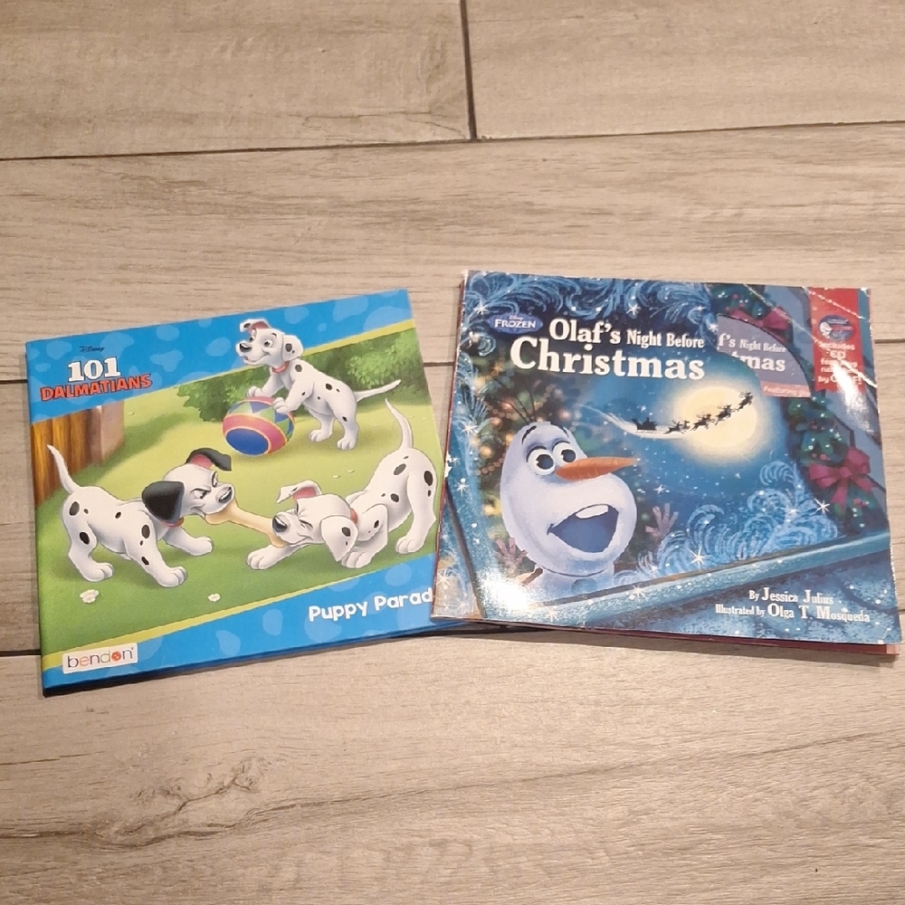 🍁Disney Olaf's Night Before Christmas and Puppy Parade Book Set🐯
